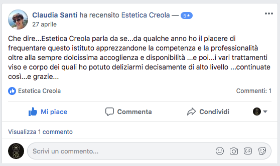 Recensione 5 Estetica Creaola