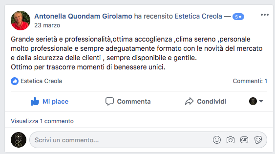 Recensione 4 Estetica Creaola